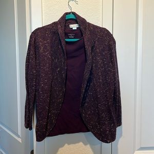 Beautiful purple tank and cardigan.